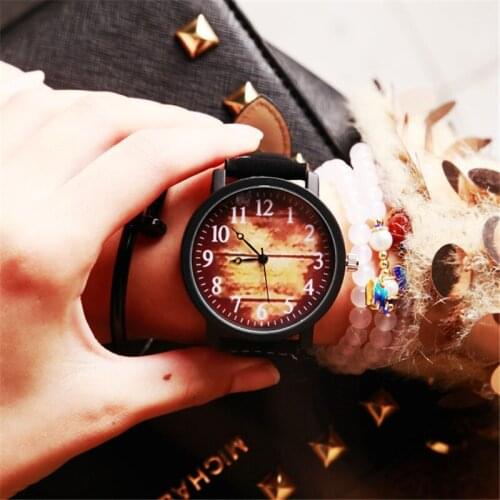 Relogio Masculino Mens Watches Women Night Sky Casual Sports Watch Quartz Leather Lovers Wrist Watches Reloj erkek kol saati