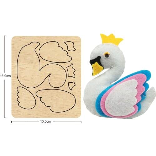 Christmas Jewelry Elegant Swan Wood Mold Cutting DIY keychain Bag Steel Mold Leather Bag Suitable for Die Cutting Machine 2020