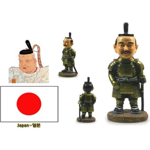 Hand-painted Japan Tokugawa Ieyasu Resin Crafts World Celebrity Statue Tourism Souvenir Gifts Collection Home Decortion