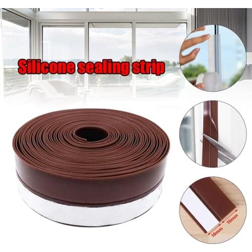 25mm Silicone Self Adhesive Door Seal Strip Weather Stripping Silicone Bottom Door Seal Soundproof Doors and Windows SDF