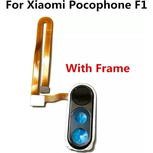 ID Home Button Flex Cable Repair Fingerprint Scanner Menu Return Key Recognition Sensor Camera Glass For Xiaomi Pocophone F1