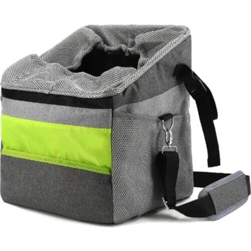 Pet Dog Carrier Bicycle Front Handlebar Waterproof Folding Basket Bag Booster Portable Travel Cycling Seat Basket