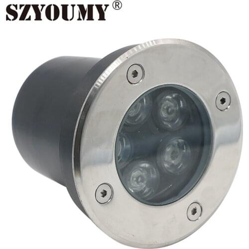 SZYOUMY 3 Pcs 5W Led Underground Light AC85-265V DC12V Outdoor Waterproof IP67 LED Floor Lamp Ground Buried Lighting