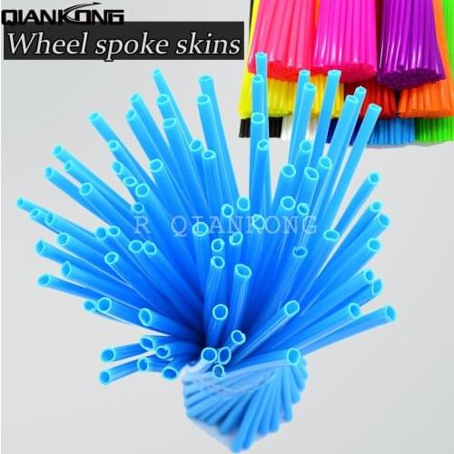 36pcs Universal Motorcycle Motorcross Wheel Rim Spoke Skin Covers Wrap Tube Decoration FOR KAWASAKI 500 CR YZ RM KX CR Honda CR