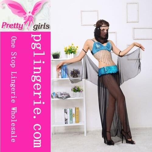 Free Ship Blue and Black bollywood Belly dance clothing set indian dress female dance costume bellydance dress m4752c