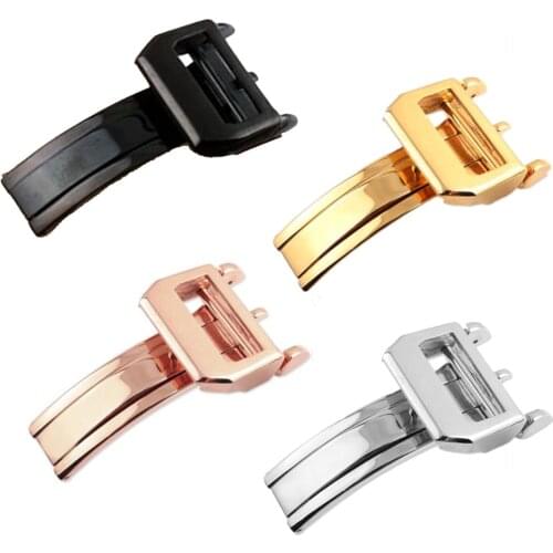 18mm 20mm 316L Stainless Steel Watch Clasp Brushed Deployment Watchband Buckle For IW Big Pilot Watch Band Strap