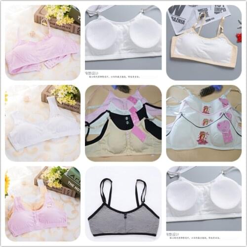 2pcs NEW design Kids Girls Underwear Adjustable Bra Vest Children Cotton Blended Underclothes Undies Clothes new year gift