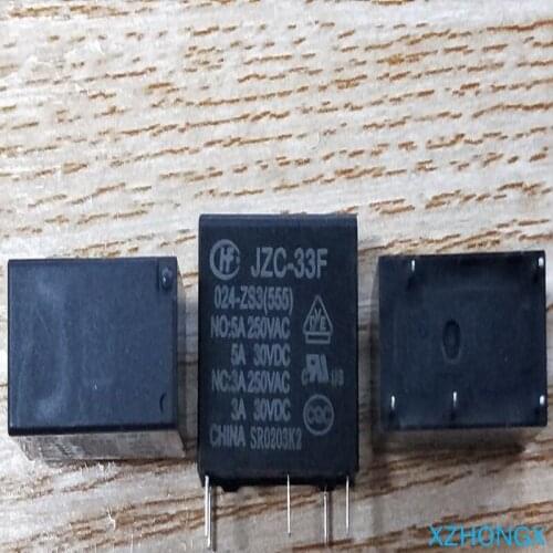 24V relay JZC-33F 024-ZS JZC33F024ZS JZC 33F 024 ZS JZC-33F-024-ZS 24VDC 5A 5PIN