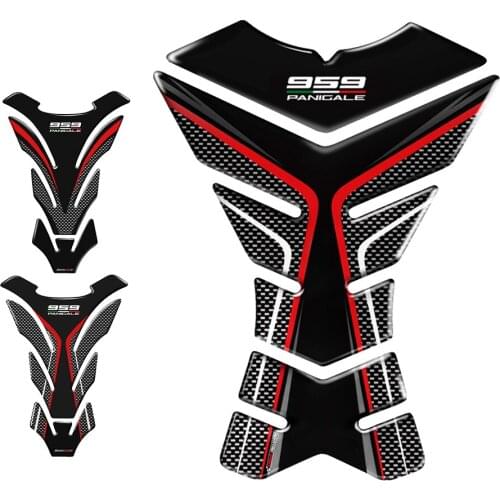 3D Resin Motorcycle Tank Pad Protector Case for Ducati 959 Panigale Corse Decals