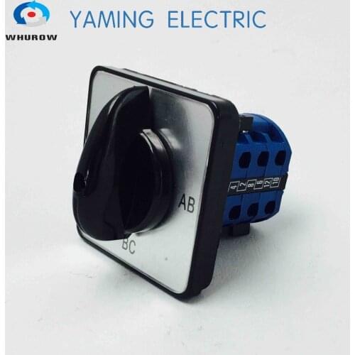 Manufacturer 4 position switch Rotary switch 20A 3 Pole Universal changeover cam switch voltage transfer Free shipping