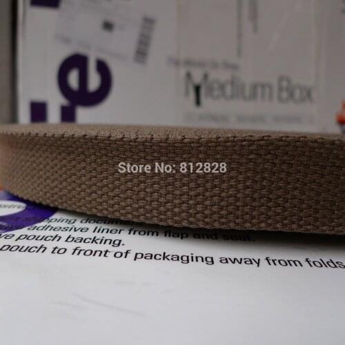 50 Yards 1'' 25mm #15 Light Brown Color Webbing Wholesale