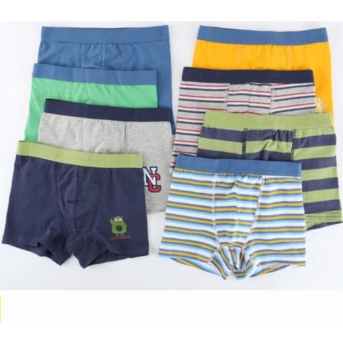 8 Pieces Lion NC Srtiped Boys Multipack Boxers Kids Trunks Child Cotton Pants Baby Underwear Hotsale Twins Student Shorts 1-5Y