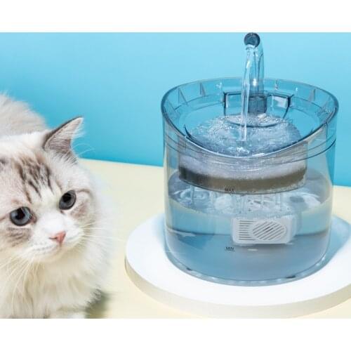 1.8L Automatic Cat Water Fountain With Faucet Dog Water Dispenser Transparent Filter Drinker Pet Sensor Drinking Feeder