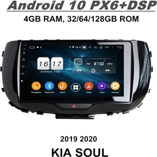 CarPlay DSP PX6 Android 10 Car DVD Player for KIA SOUL 2019 2020 Car GPS Navigation Audio Stereo Radio WIFI Bluetooth 5.0