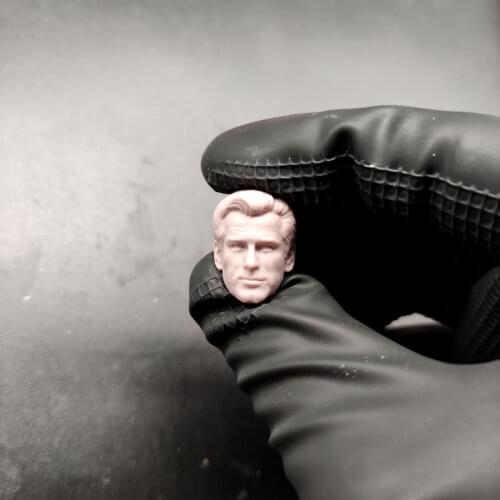 Blank 1/12 Scale Tomorrow Never Dies James Bond Head Sculpt Unpainted Fit 6" ML Figure