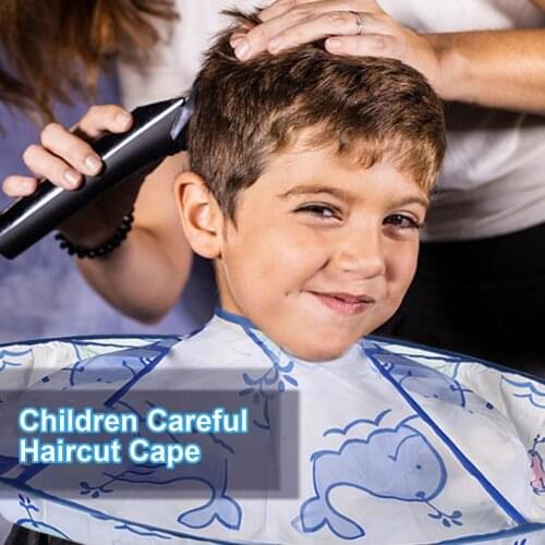 30cm Kid Hair Bib Whale Waterproof Children Hairdressing Cape Salon Cartoon Hairdresser Barber Apron Children Haircut Salon