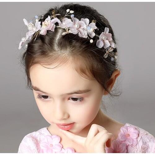 Girls Garland Crown Birthday Party Wedding Girls Hairwear Wreath Childrens Princess Dress Accessories Suitable for 3-15 years