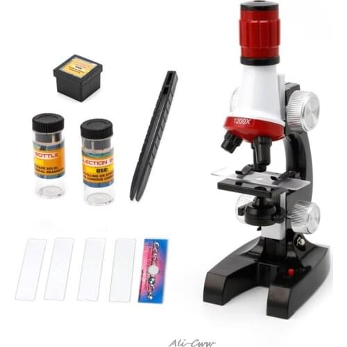 Design Microscope 100X 400X 1200X Illuminated Monocular Biological Microscope for Children Education Toy Tool 2018 New
