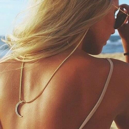 Steampunk Moon Chain Long Necklace/Glasses Fashion Neck Strap Metal Glasses Women Jewelry Decoration Accessories Glasses Lanyard