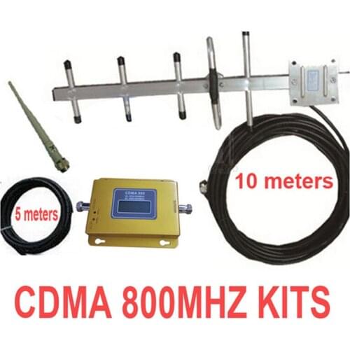 Home use LCD display CDMA 800mhz repeater w/ antennas+15m cable CDMA 850Mhz mobile phone signal booster repeater cdma enlarger