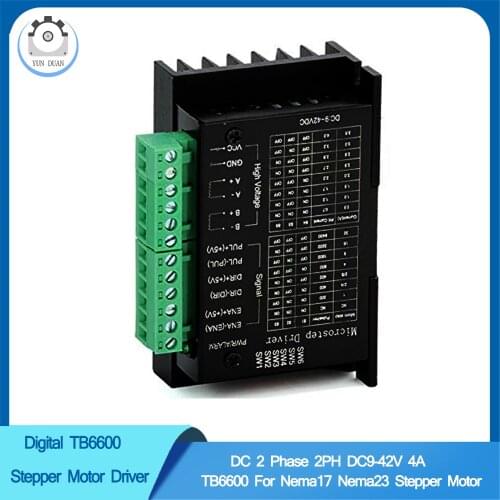 1PC TB6600 Digital Stepper Motor Driver 2 Phase 2PH DC9-42V 4A microstep driver for Nema17 Nema23 Stepper Motor