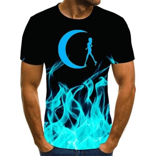 2021 New fun 3D T-shirt cute sport loose mens Casual Short Sleeve T-Shirt cotton top cool T-shirt summer sportswear T-shirt