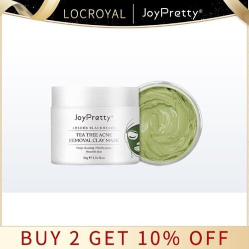 JoyPretty Tea Tree Mud Mask Deep Cleaning Blackhead Purify Pores Mask Face Care Acne Removal Fine Pores Facial Nourish Skin Care