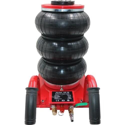 HR-3B 3 Tons Pneumatic Car Jack Triple-bag Air Jack Hand-end Type Car Lifting Equipment Garage Repair Shop Car Jack 15CM-40CM
