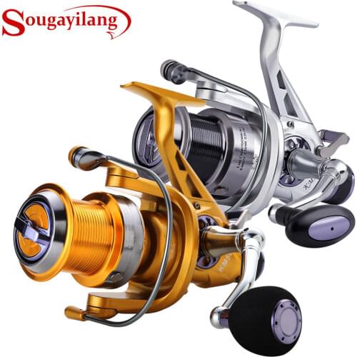 Sougayilang Carp Fishing Reel CNC Spool Spinning Reel 5.2: 1 Boat Feeder Spinning Fishing Coils Wheels Tackle