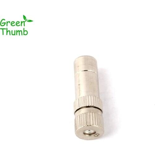 20pcs 8mm Brass Mist Sprinkler Aperture 0.2mm/0.3mm/0.4mm/0.5mm/0.6mm/0.8mm Brass Quick Plug Nozzle for Horticulture Irrigation