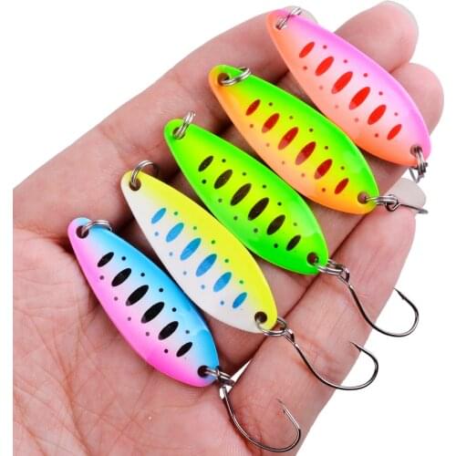 1PCS Metal Spinner Spoon trout Fishing Lure Hard Bait Sequins Noise Paillette Artificial Bait small hard sequins spinner