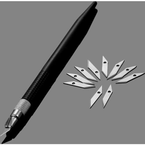 Metal DIY Leather Food Craft 11 Blades Plastic Carboard Wood Carving Graver Cutting Sculpture Engraving Knife Scalpel Hand Tools