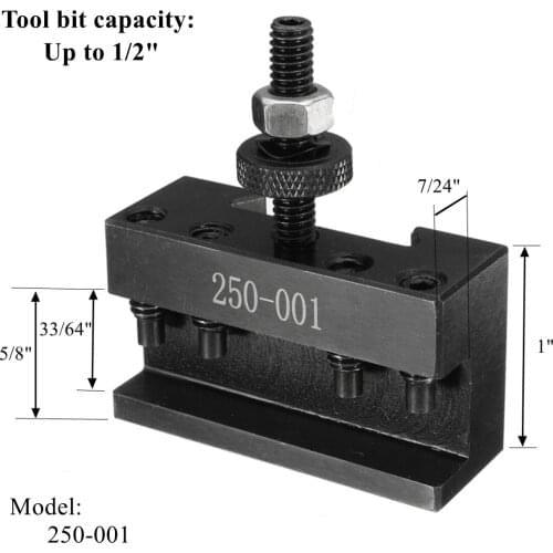 Up to 8'' OXA Quick Change Tool Post Turning Facing Holder Lathes Kit 250-001