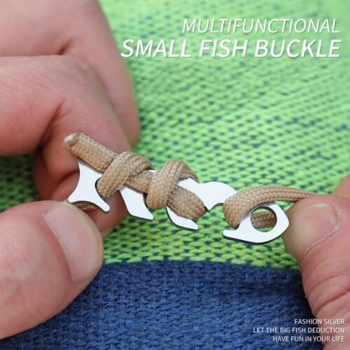 Multifunction Tent Cord Adjuster Tent Rope Buckle Stainless Steel Fish Bone Wind Rope Buckle for Outdoor Camping Picnic