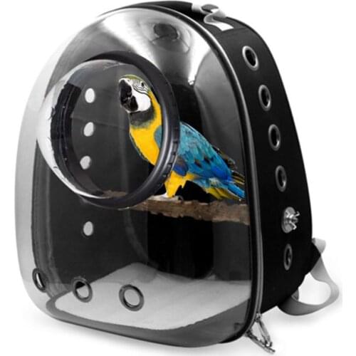 Fashion Portable Parrot Carrier Backpack Travel Cage Birds Breathable Transparent Space Capsule Newest kawaii backpack
