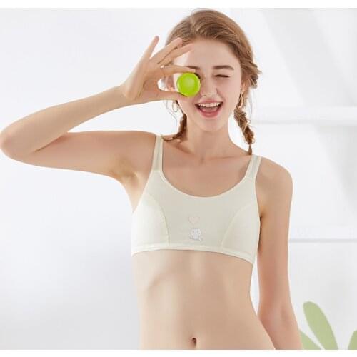 10-12Yrs Puberty Girls Softness Cotton Training Bra With Slightly Cotton Pad
