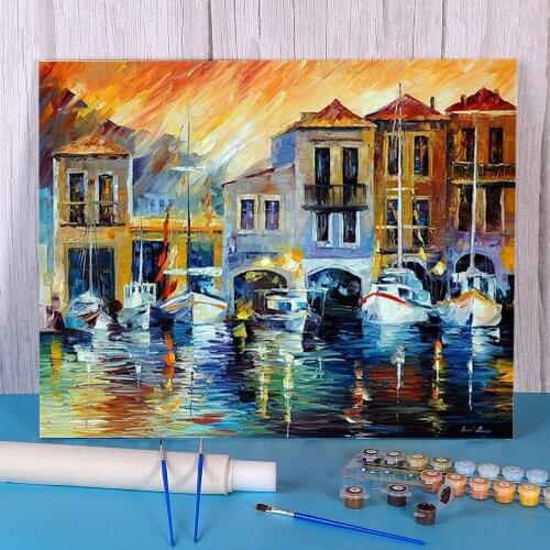 After A Days Work Paint By Numbers Package Acrylic Paints 40*50 Oil Painting New Design For Kids For Handiwork