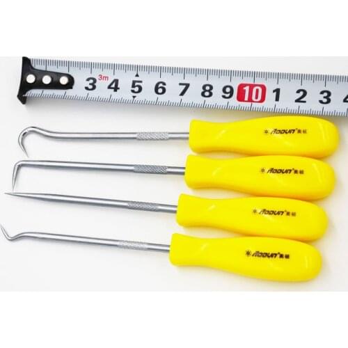 Car Oil Seal Hooks Set Screwdrivers Auto Vehicle O-Ring Sealing Gasket Puller Remover 4pcs Mini Pick Hooks Tools Accessories