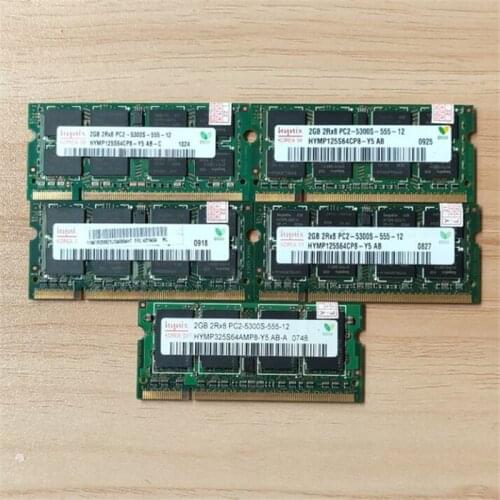 Hynix memoria DDR2 2gb 667/800MHz RAMS 2GB 2Rx8 PC2 5300S/6400S Laptop memory For ddr2 2gb 667MHz 800MHz ram use for notebook