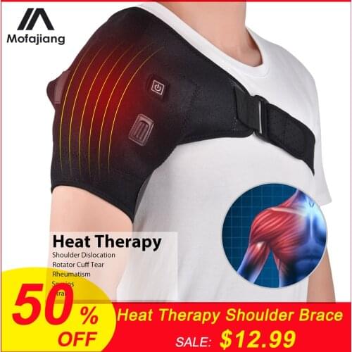 Electric Heat Therapy Shoulder Brace Orthopedic Care Belt Pain Relief Back Support Dislocated Rehabilitation Sport Tendinitis