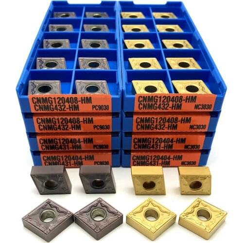 CNMG120408 HM PC9030 CNMG120408 HM NC3030 Carbide inserts External turning tool High quality metal Lathe tool CNC turning insert