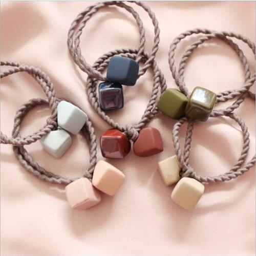 Korean Cute Box Hair Ring Women Girls Elastic Hair Rubber Bands Ties Accessories For Women Hair Rope Scrunchie Ponytail Holder