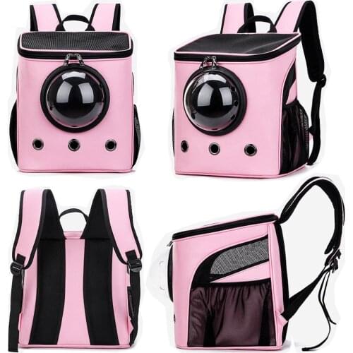 Dog Pet Backpack Travel Outdoor Double Shoulder With Head Window Astronaut Space Cat Kitten Puppy Carrier Bag For Small Dogs