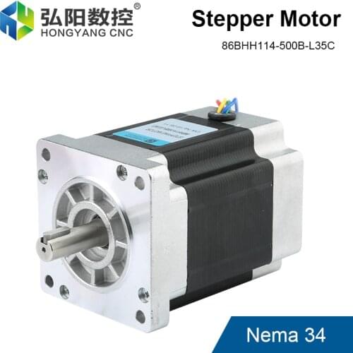 Nema 34 Stepper Motor 2 Phase 5.0A Shaft Diameter 14mm High Torque Drive Motor, CNC Wood Engraving And Milling Machine