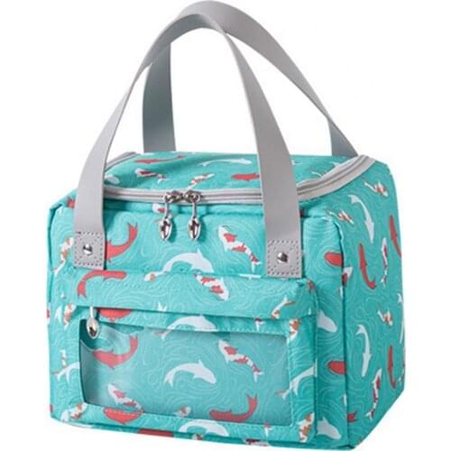 Lunch Bag Ice Thermal Storage Pouch Cubic Consolidate Handle Portable Soft Fabric Thermal Snacks Organizer Office Storage