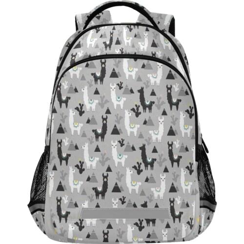 2021 Hot New Reflective School Bags for Teenagers Boys Girls Big Capacity Alpaca School Backpack Waterproof Satchel Book Bag