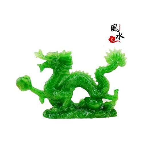 Shui ornaments crafts Qinglong jade jewelry Home Furnishing large opening twelve imitation copper dragon Zodiac gifts