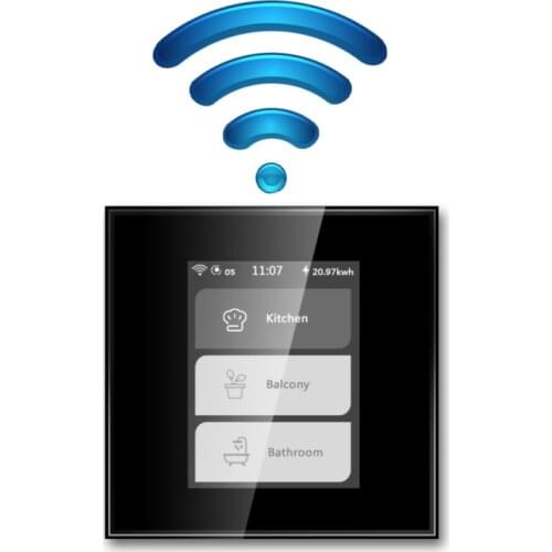 4 In 1 Smart Light Switch Tuya Wifi LCD Smart Wall Lamp And Curtain Touch Switches Power Consumption Smart Switch Accessories