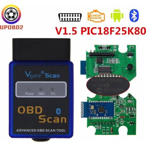 Vgate Scanner Mini ELM327 Bluetooth 1. 5 PIC18F25K80 Chip OBD2 Car Diagnostic Scanner Tool elm 327 v1.5 obd 2 For Android