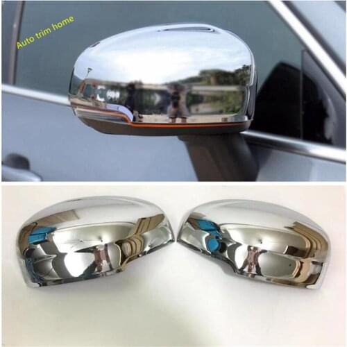 Rearview Mirror Protector Shell Cover Trim Fit For VOLVO XC60 2018 2019 2020 2021 ABS Chrome / Carbon Fiber / Exterior Kit